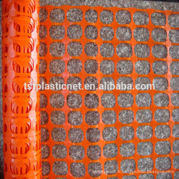 clôture de sécurité en plastique orange / filet d&#39;avertissement en plastique / clôture de neige blanche